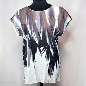 Lafayette 148 New York Brushstroke Print Blouse.  Size S. #285
